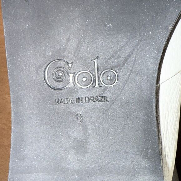 GOLO Scrunch Leather Bootie Back Zip Draped Ankle Boots Size 8 Womens‎ White - Picture 10 of 12